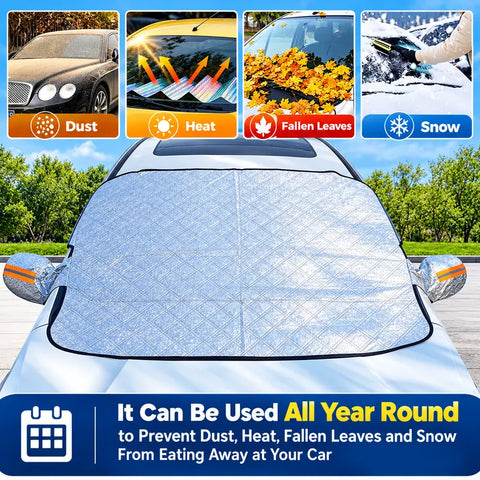 3-Layer Magnetic Windshield Snow & Frost Cover