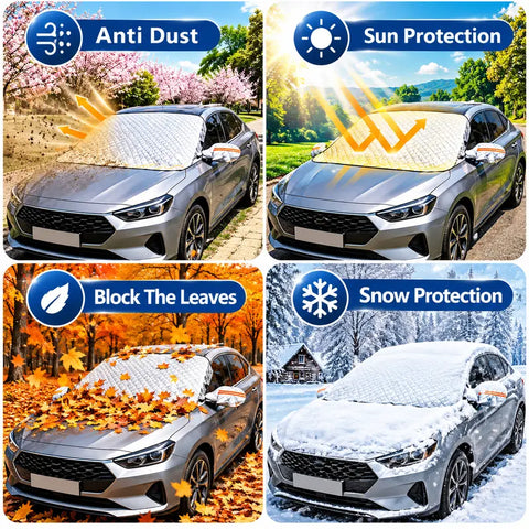3-Layer Magnetic Windshield Snow & Frost Cover
