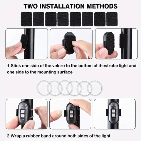 Wireless RGB Rechargeable LED Strobe Lights