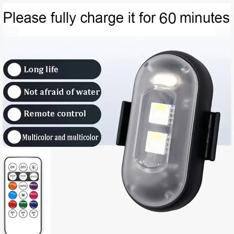Wireless RGB Rechargeable LED Strobe Lights