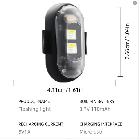 Wireless RGB Rechargeable LED Strobe Lights