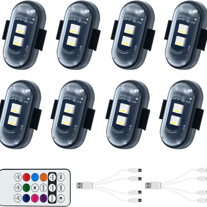 Wireless RGB Rechargeable LED Strobe Lights