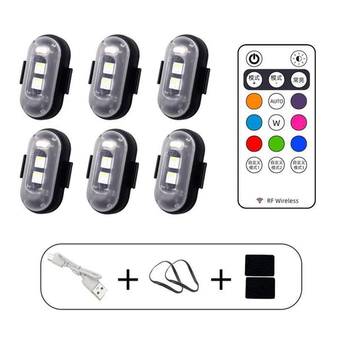 Wireless RGB Rechargeable LED Strobe Lights