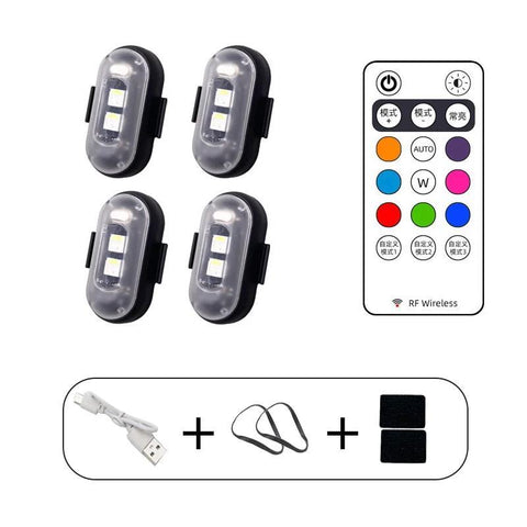 Wireless RGB Rechargeable LED Strobe Lights
