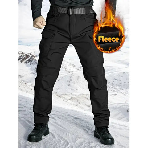 Men’s Fleece-Lined Winter Tactical Cargo Pants