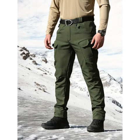 Men’s Fleece-Lined Winter Tactical Cargo Pants