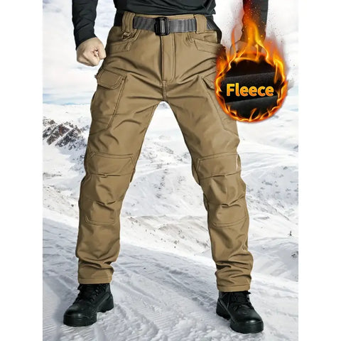 Men’s Fleece-Lined Winter Tactical Cargo Pants
