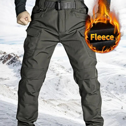 Men’s Fleece-Lined Winter Tactical Cargo Pants