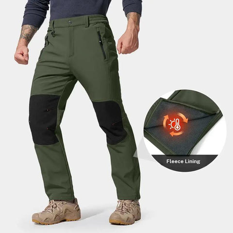 Men’s Fleece-Lined Waterproof Softshell Winter Pants