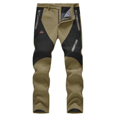 Men’s Fleece-Lined Waterproof Softshell Winter Pants