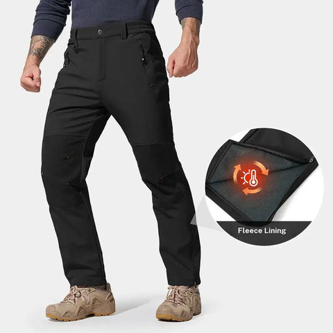 Men’s Fleece-Lined Waterproof Softshell Winter Pants