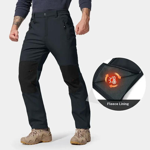 Men’s Fleece-Lined Waterproof Softshell Winter Pants