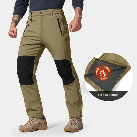 Men’s Fleece-Lined Waterproof Softshell Winter Pants