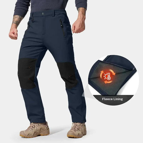 Men’s Fleece-Lined Waterproof Softshell Winter Pants