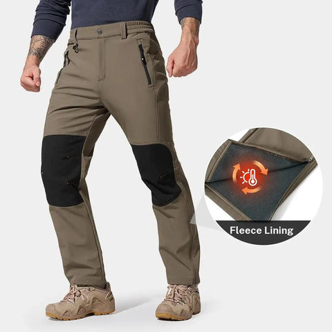 Men’s Fleece-Lined Waterproof Softshell Winter Pants