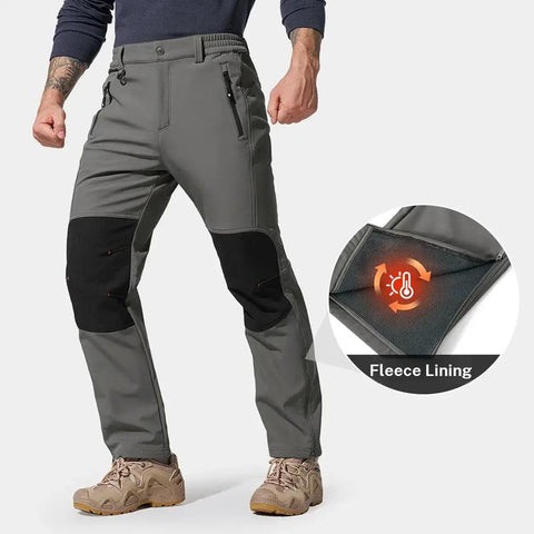 Men’s Fleece-Lined Waterproof Softshell Winter Pants