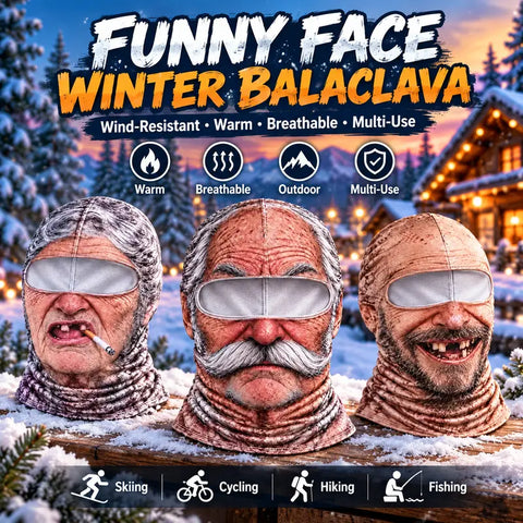 Funny Old Man Thermal Balaclava Face Mask