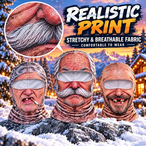 Funny Old Man Thermal Balaclava Face Mask