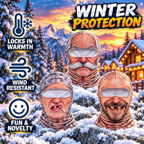 Funny Old Man Thermal Balaclava Face Mask