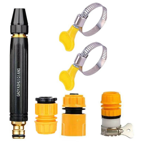 Home High-Pressure Car Wash Spray Gun (Includes Booster Nozzle and Hose Clamp) — An Essential Choice for Watering Flowers and Vegetables, and Cleaning Your Beloved Car.
