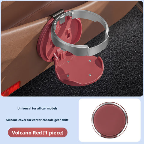 Universal Foldable Car Cup Holder with Hook, Space-Saving Vehicle Drink Holder for Bottles, Coffee Cups & Tumblers, Car Interior Storage Organizer