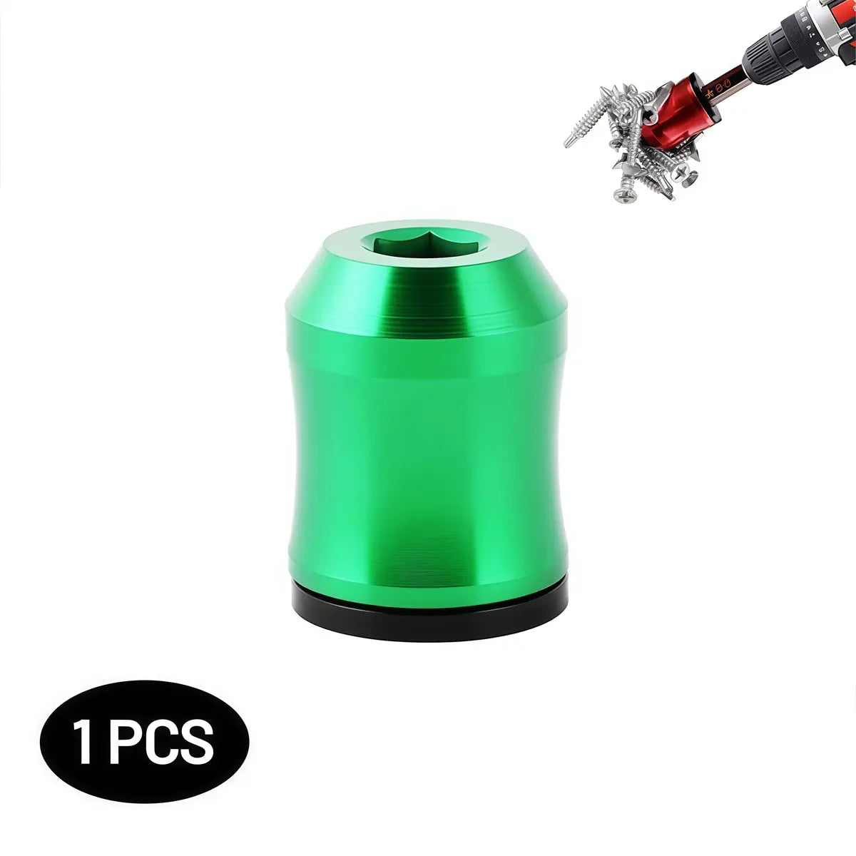 Powerful Magnetic Screw Ring: 1/4-Inch (6.35mm) Universal Magnetic Screw Holder—A Removable Magnetic Bit Holder Compatible with Hex Screwdrivers and Power Screwdriver Bits; An Ideal Gift for Thanksgiving, Christmas, New Year, and Father's Day.