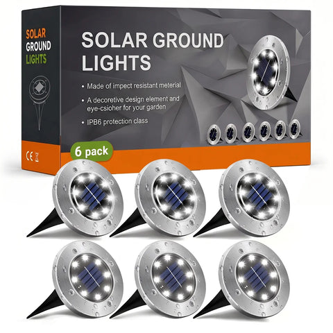 Summorefun Solar Lights for Outside,12 Pack Solar Lights Outdoor Waterproof, Solar Garden Lights Landscape Lighting for Patio Pathway Lawn Yard Deck Driveway Walkway, Cold White