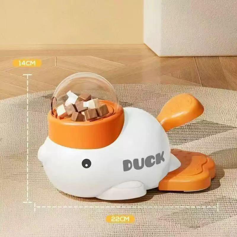Interactive Cat Puzzle Treat Dispenser Toy, Duck-Shaped Food Slow Feeder for Cats and Small Dogs Enrichment, IQ Training and Exercise 8.6 Inches #SummerVibes #petlovers