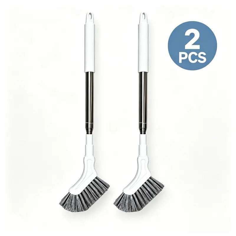 Adjustable Length Stainless Steel Telescopic Long Handle Crevice Cleaning Brush, Narrow Gap Cleaner for Bathroom, Hard-to-Reach Spaces