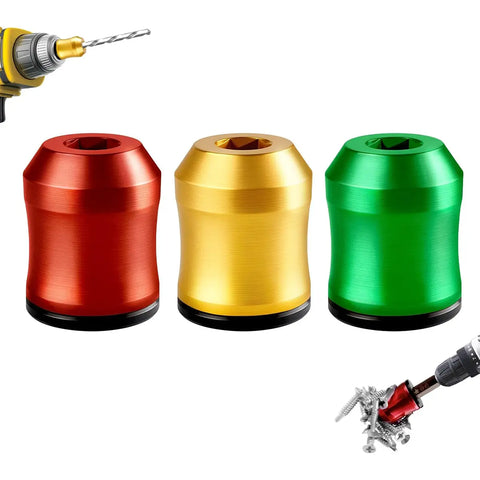 Powerful Magnetic Screw Ring: 1/4-Inch (6.35mm) Universal Magnetic Screw Holder—A Removable Magnetic Bit Holder Compatible with Hex Screwdrivers and Power Screwdriver Bits; An Ideal Gift for Thanksgiving, Christmas, New Year, and Father's Day.