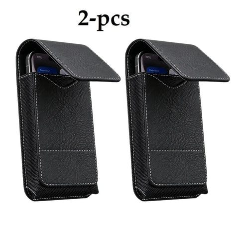 Men's Waist Phone Pouch with Card Slot, Magnetic Lock & Metal Belt Clip, Casual Daily Belt Bag for Large Smartphones, Ideal Gift for Father, Grandpa, Husband, Boyfriend, Practical Present for Blue‑Collar Workers for Job Site & Outdoor Work