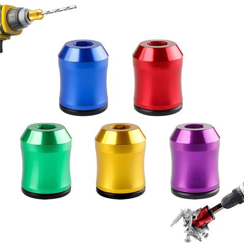 Powerful Magnetic Screw Ring: 1/4-Inch (6.35mm) Universal Magnetic Screw Holder—A Removable Magnetic Bit Holder Compatible with Hex Screwdrivers and Power Screwdriver Bits; An Ideal Gift for Thanksgiving, Christmas, New Year, and Father's Day.