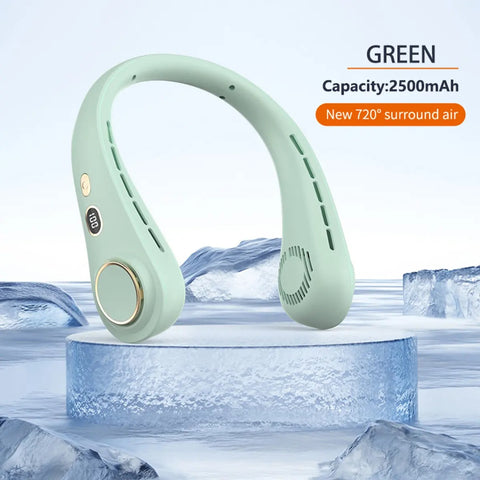 Portable neck Fan, Hanging neck Fan, Portable USB Fan, Outdoor Fan, Mini Fan, Wearable Personal Fan, 5-speed adjustable USB neck Fan, summer must-have, home, office, outdoor, beach and travel