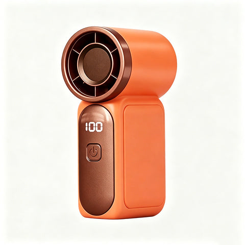 [15H Long Battery Life | 1-100 Speed Turbo] GAIATOP HF-18 Super Mini Handheld Fan, Portable Pocket Fan with Digital Display for Eyelash & Makeup Drying, Hot Flashes, USB Rechargeable Travel Accessory, Gift