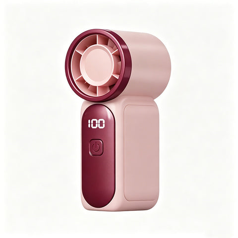 [15H Long Battery Life | 1-100 Speed Turbo] GAIATOP HF-18 Super Mini Handheld Fan, Portable Pocket Fan with Digital Display for Eyelash & Makeup Drying, Hot Flashes, USB Rechargeable Travel Accessory, Gift