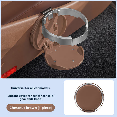 Universal Foldable Car Cup Holder with Hook, Space-Saving Vehicle Drink Holder for Bottles, Coffee Cups & Tumblers, Car Interior Storage Organizer