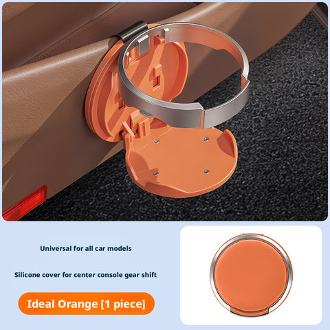Universal Foldable Car Cup Holder with Hook, Space-Saving Vehicle Drink Holder for Bottles, Coffee Cups & Tumblers, Car Interior Storage Organizer
