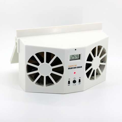【Father's Day gift】Dual Outlet Solar Car Vent Fan Auto Air Circulation Cooling Exhaust Fan For Vehicle,Exhaust Fan