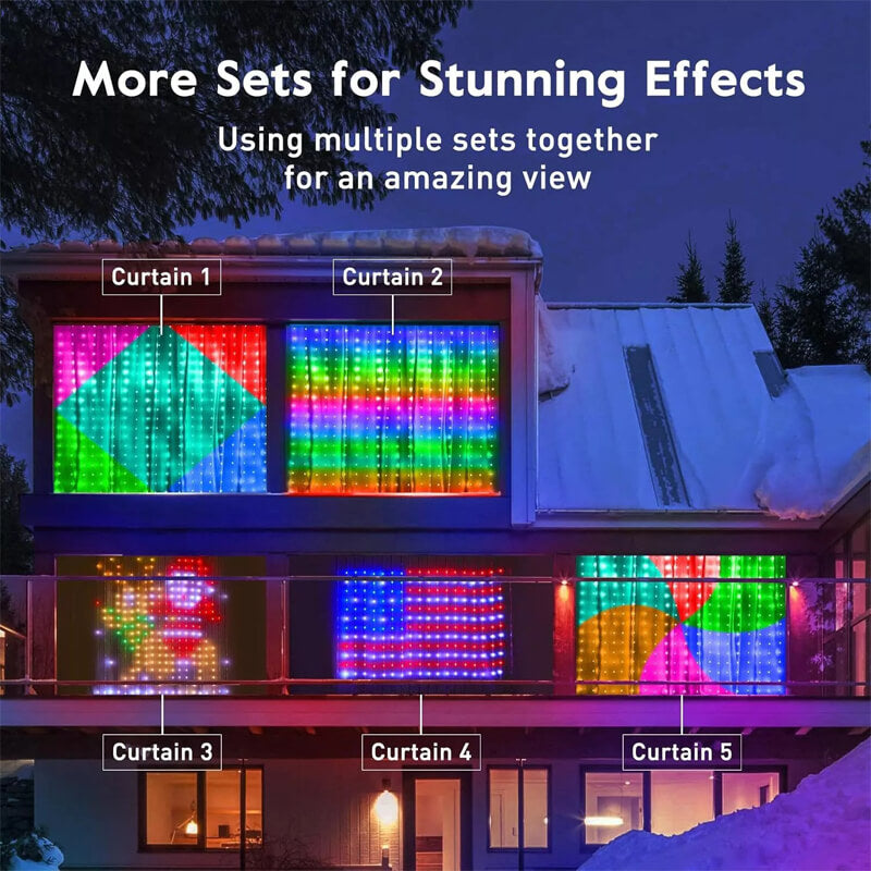 iToolMax DIY Smart LED Curtain Sync Lights