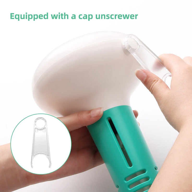 Cap unscrewed, install stably