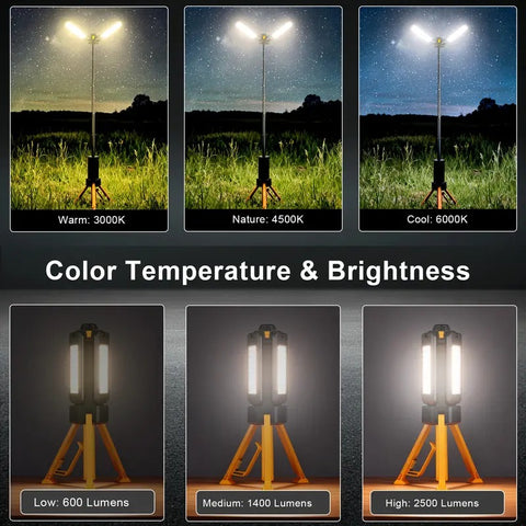 15000mAh Rechargeable Portable LED Camping Post Light
