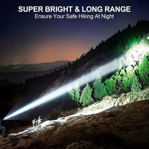 10000 Lumens Ultra Bright Portable Waterproof Flashlight