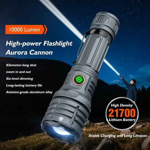 10000 Lumens Ultra Bright Portable Waterproof Flashlight
