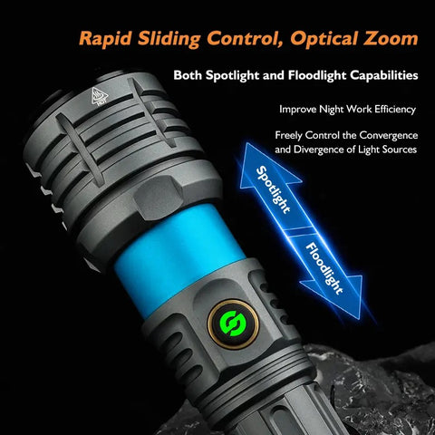10000 Lumens Ultra Bright Portable Waterproof Flashlight