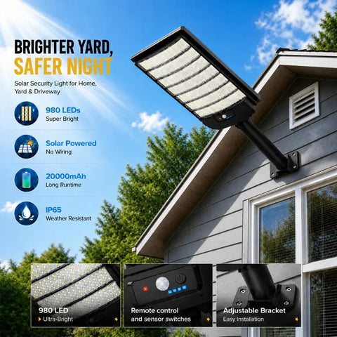 Super Bright Solar LED Outdoor Street Light