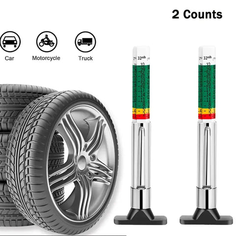 25mm Color-Coded Universal Car Tire Tread Depth Gauge