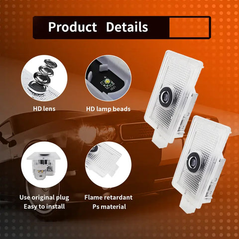 2 Pcs Car LED Door Logo Projector for Chrysler 300 Series